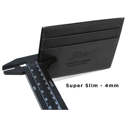 Floto Italian Venezia Leather Credit Card Wallet slim